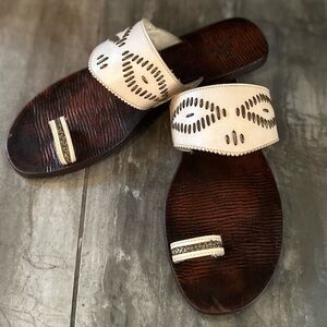 Blow Fish Stylish Brown and Cream Sandals